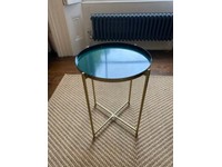 Foldable metal side-table