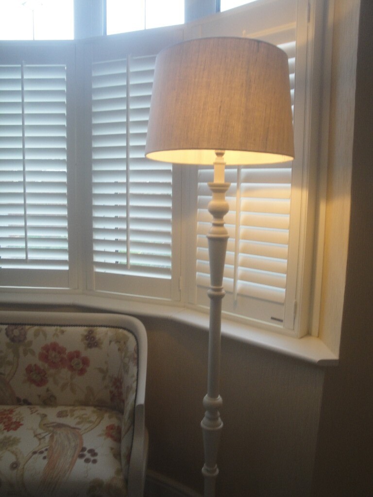 LAURA ASHLEY Tate Floor Lamp & LAURA ASHLEY Austen Natural Empire Shade