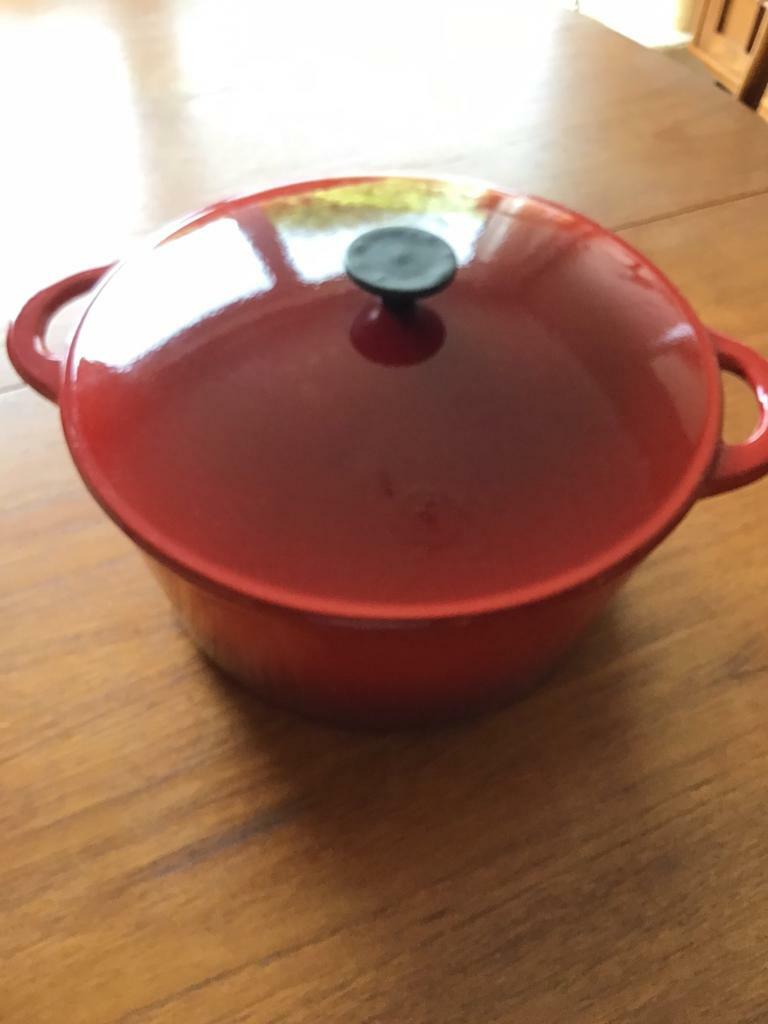 Large Cast Iron and Enamel Cooking Pot in Darlington, County Durham