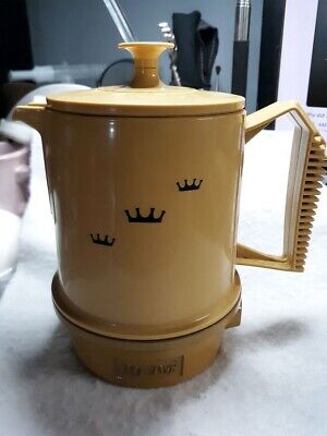Regal Ware Poly Perk Vintage Plastic Cofee Percolator Brew 4 Cup Harvest Gold