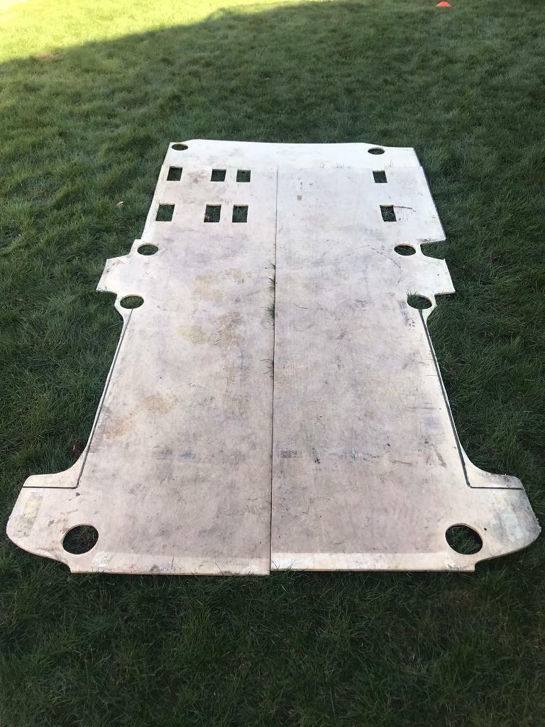 VW T5 LWB 9mm Plywood Floor 3 Piece with Cutouts for Kombi Seats and
