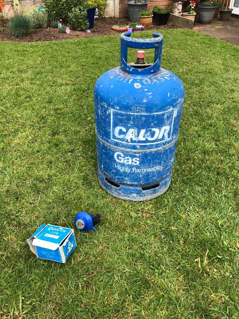 15kg Calor gas bottle 1 /2 full (23kg) + regulator in Stone