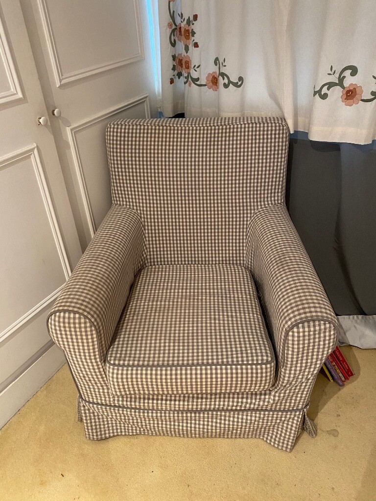 Ikea Ektorp Jennylund Armchair Grey Gingham in Chiswick, London Gumtree