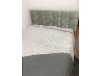 Crushed velvet double bed mattress if wanted with it 