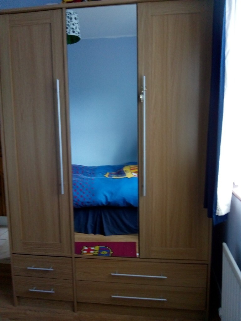 Oak Mirrored Wardrobe For Sale In Tandragee County Armagh
