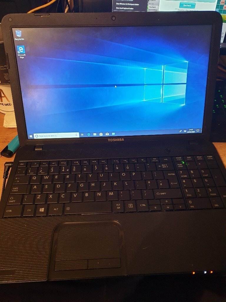 GOOD TOSHIBA DUAL CORE LAPTOP, 15.6 INCH, REFURB, WIN10, HDMI, WEBCAM
