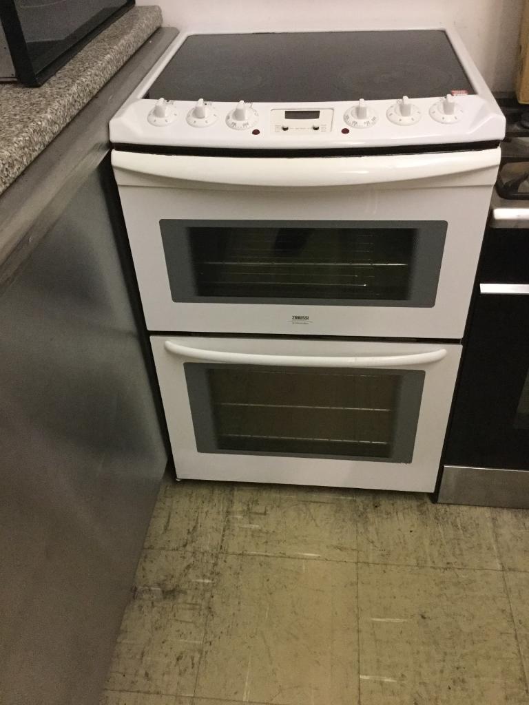 Zanussi Electrolux white Electric Cooker With Double Oven and Ceramic