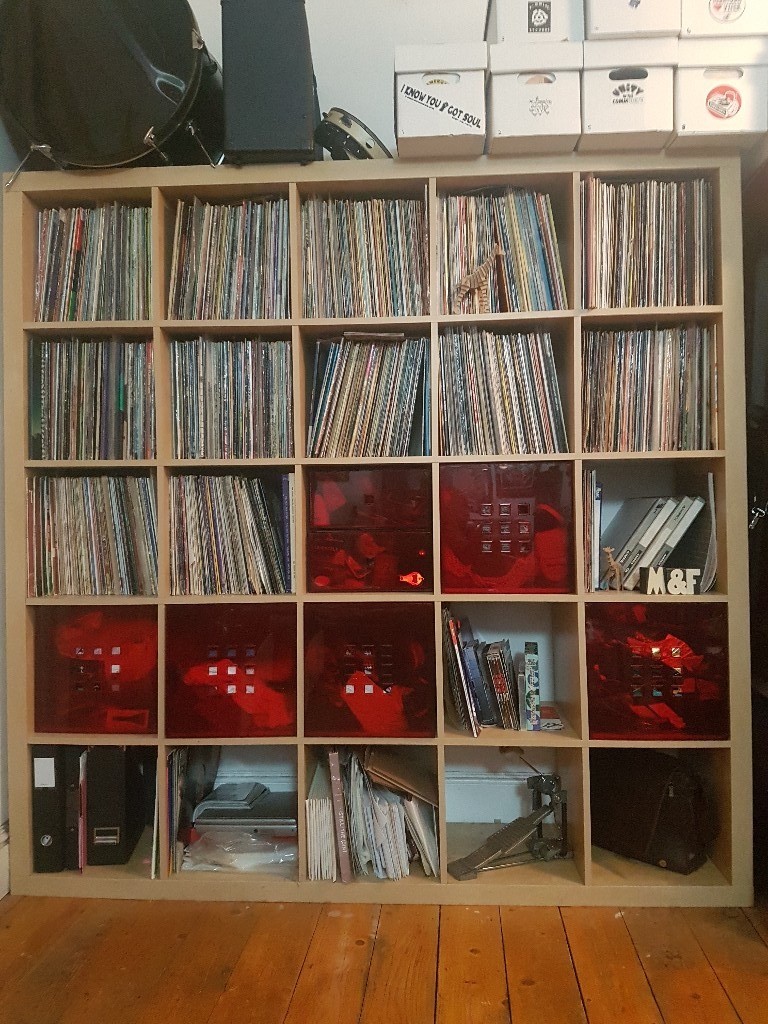 IKEA birch Kallax (Expedit) 5 x 5 storage unit Perfect for Vinyl