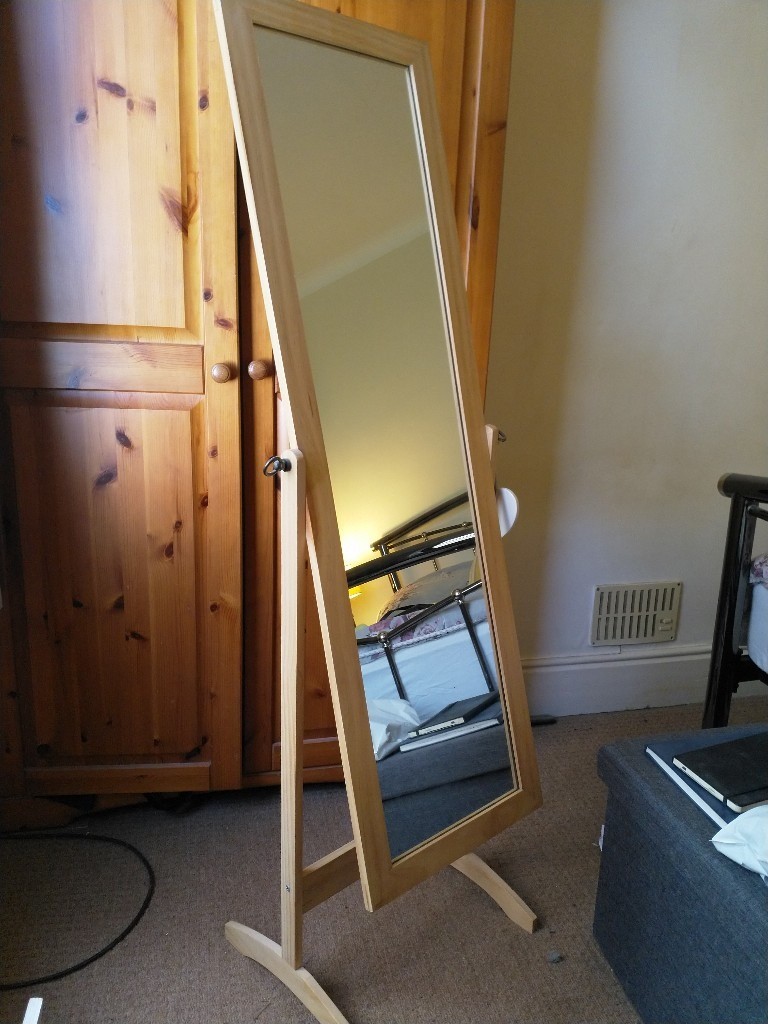 Full length free standing pine mirror. in Derby, Derbyshire Gumtree