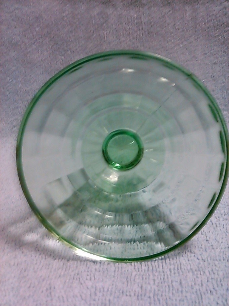 Vintage Green Depression Glass Dessert Cup