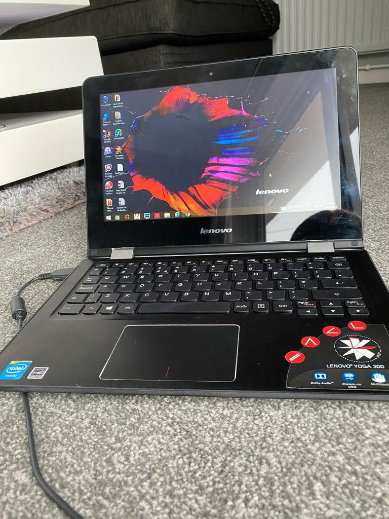 Lenovo Yoga 300 White Touch Screen Laptop in Hedge End, Hampshire