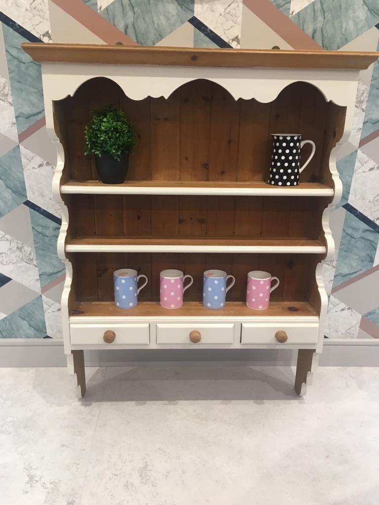 Cream pine kitchen wall dresser display unit table living dining in Tandragee, County