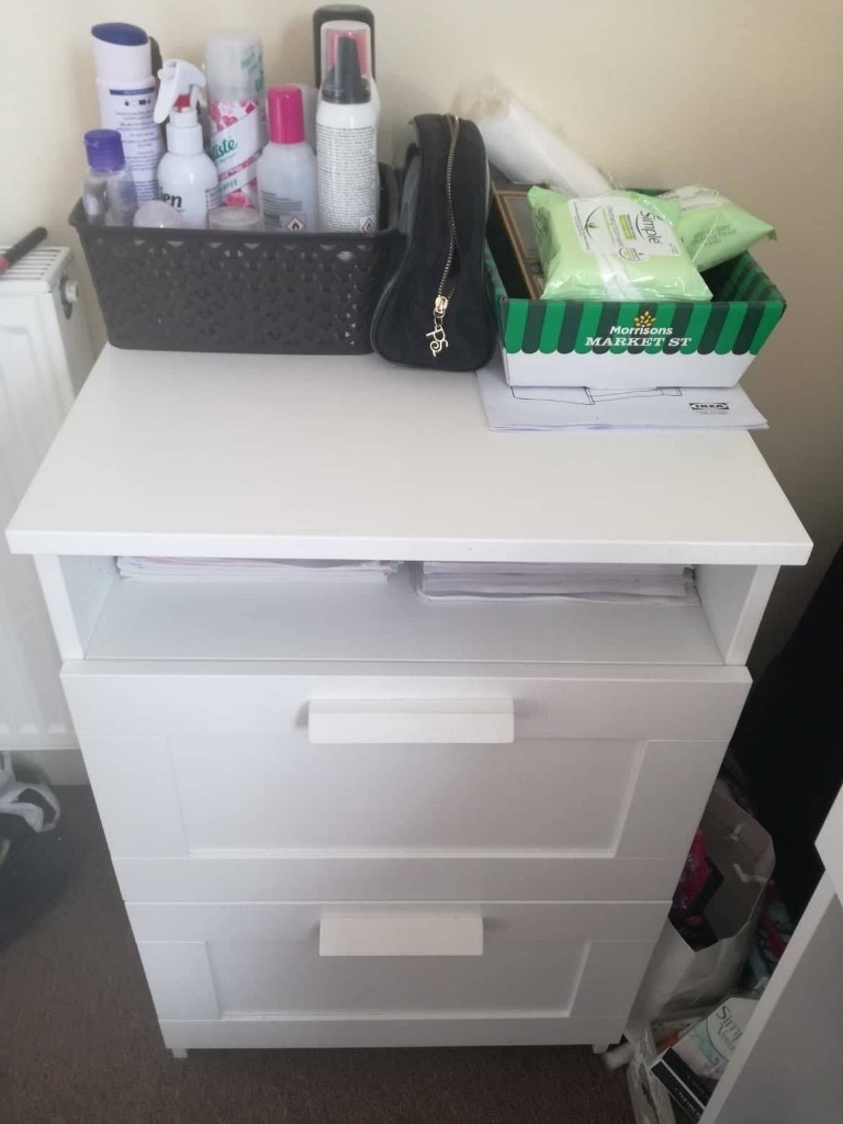 White Ikea Brimnes Chest Of 2 Drawers In Brighton East Sussex