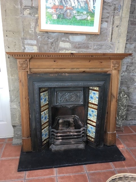 Victorian Fireplace Surround For Sale With Lovely Original Tiles In