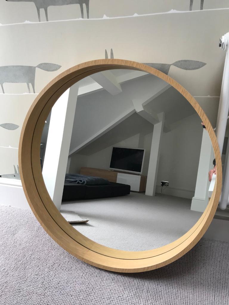 Next large round wood effect Mirror 75cm in Richmond, London Gumtree