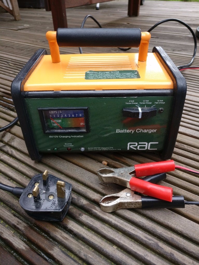 RAC Car Battery Charger Trickle Charge Fast Charge 6V/12V Used