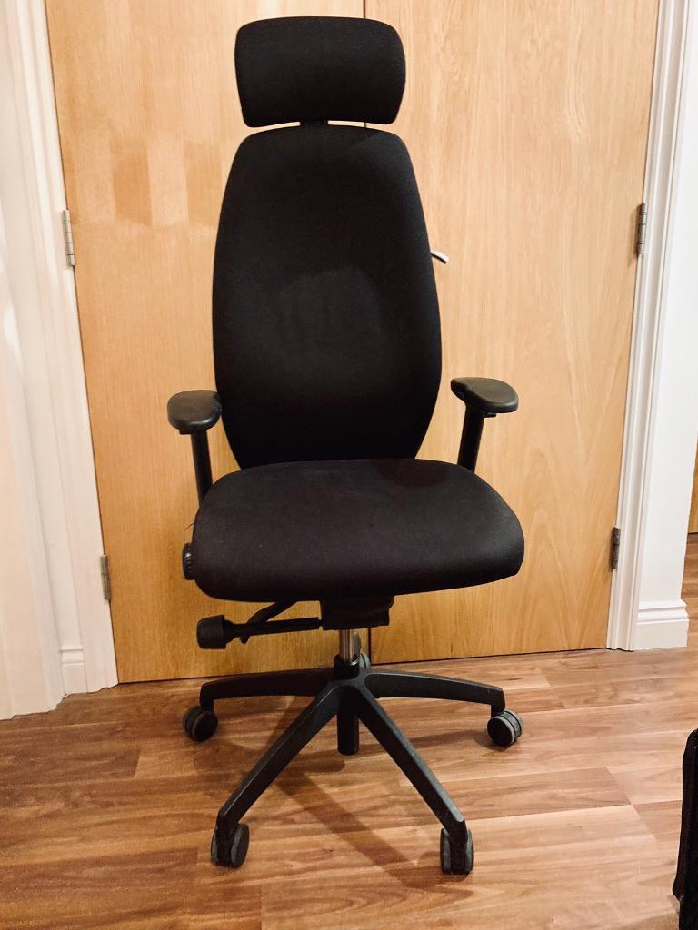 Posturite Positiv Plus Tall Back Black Office Chair in East Croydon