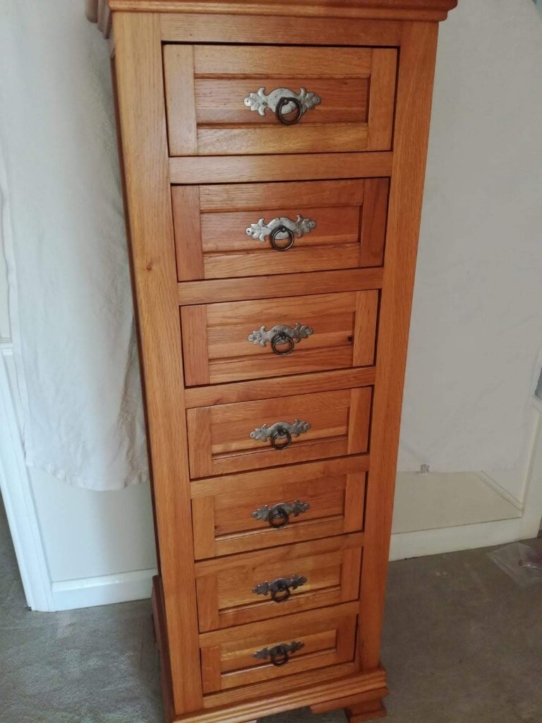 Solid Oak Tallboy Chest of Drawers in Seaton, Devon Gumtree