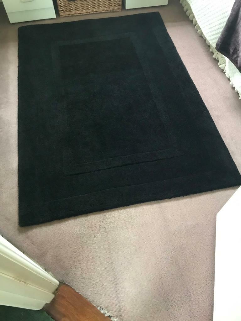 Black 100 wool pile rug in Cheltenham, Gloucestershire Gumtree