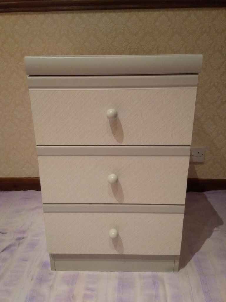 3 drawer bedside table light grey furniture in Wollaton