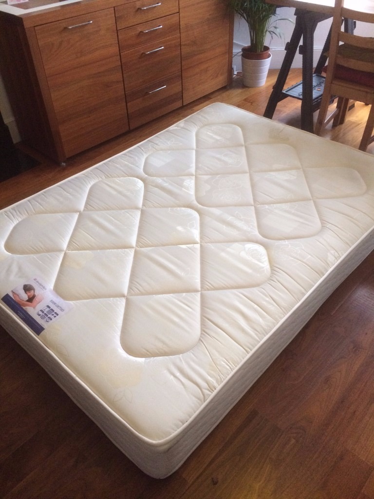 Double bed and pocket sprung orthopaedic mattress (firm) in Kilburn