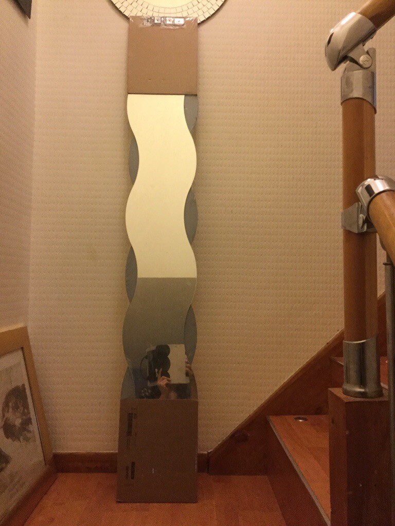 2x New Fully sealed package Ikea Krabb Long Wavy Mirrors in Stockport