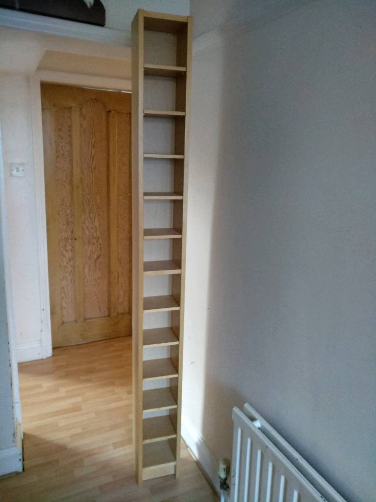 Ikea Birch Veneer CD Rack Tower Storage Shelves in Leicester