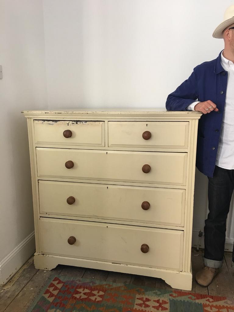 Large Cream Shabby Chic Pine Chest Of Drawers In Norwich Norfolk