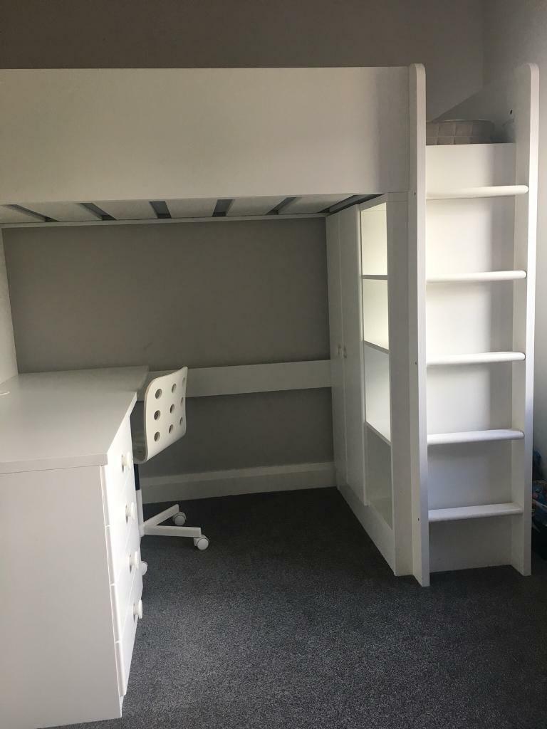 Loft bed combo with wardrobe and 4 drawers in Carryduff, Belfast