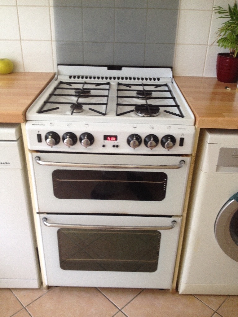 Stoves Newhome 600 Sl Dlm Gas cooker white with grill and 4 gas rings