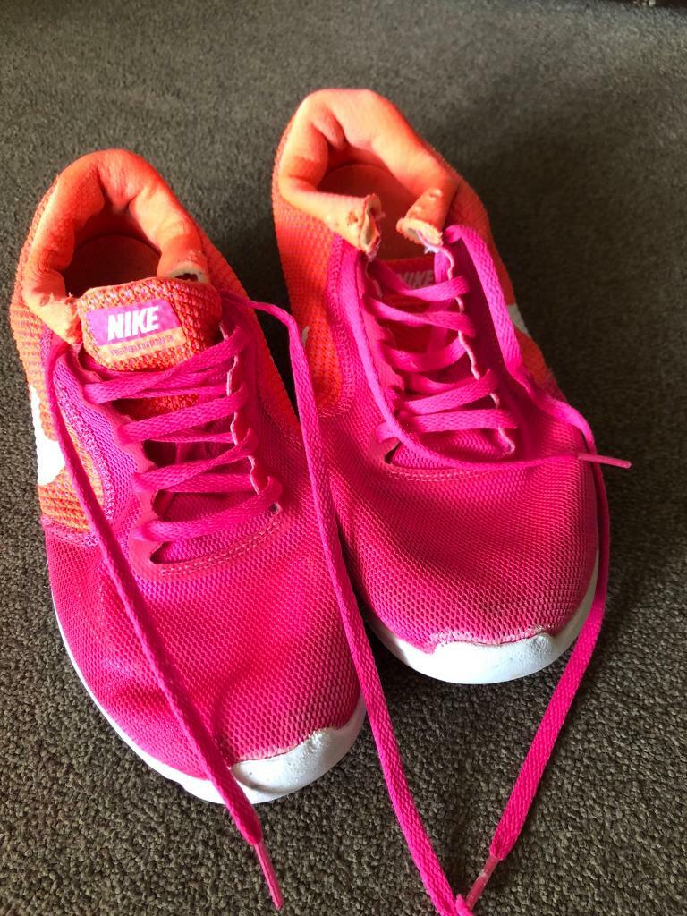 pink orange nike