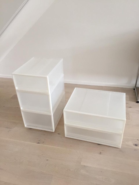 2 X Muji Pp Acrylic Storage Boxes Drawers In Beckenham London