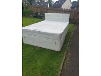 Double divan bed + mattress + headboard + free delivery