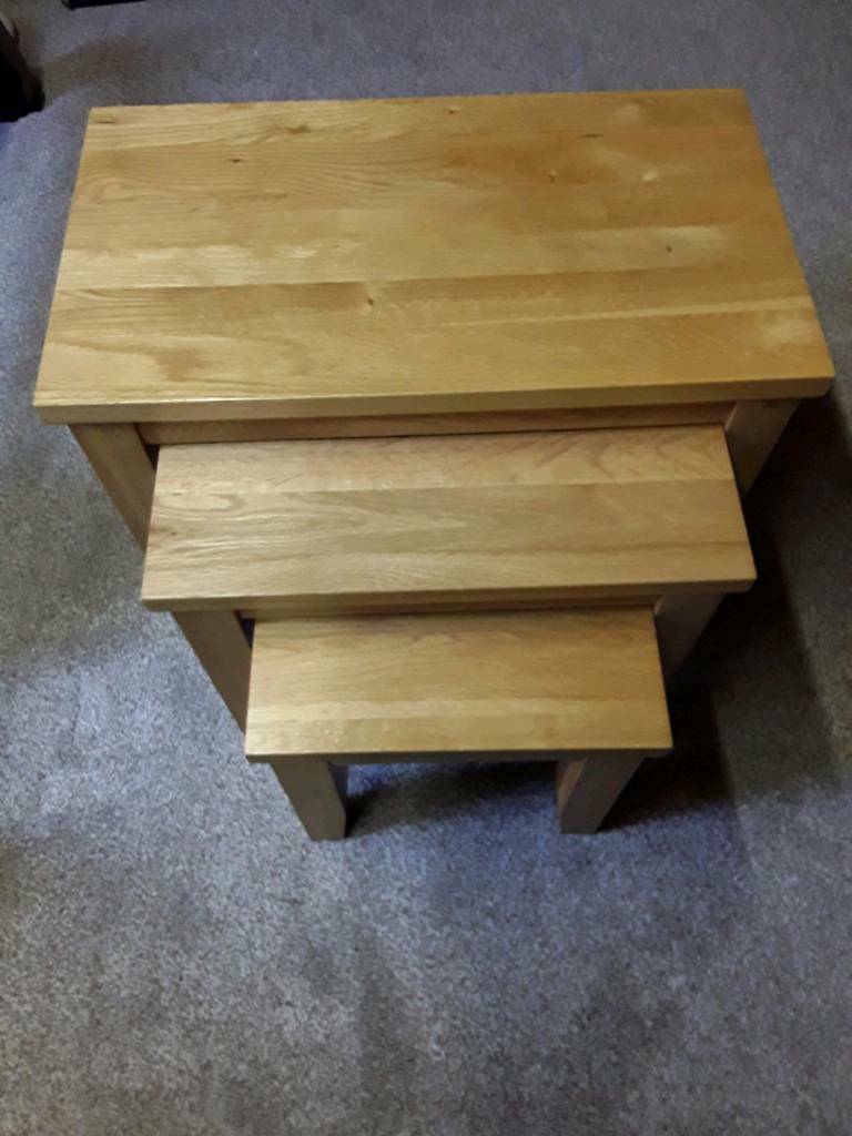 Oak nest of tables in Kirkcaldy, Fife Gumtree