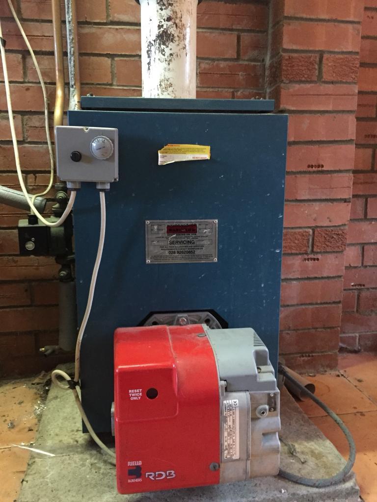 Warmflow oil boiler and riello burner in Newtownabbey, County Antrim