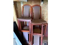 Dining chairs and table