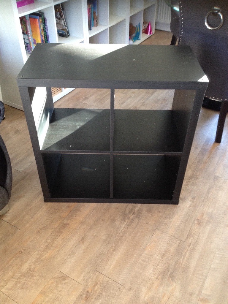 Ikea KALLAX 77x77 In Nearly New Condition Brown Black Wood Effect