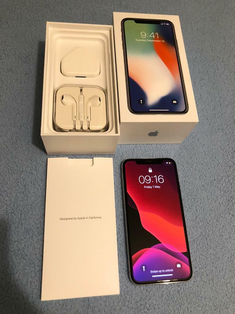 iPhone X, 256 gb, unlocked, white silver, like NEW in Crawley, West