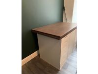 IKEA desk - 2 sets of drawers, one cupboard and 2 counter tops.