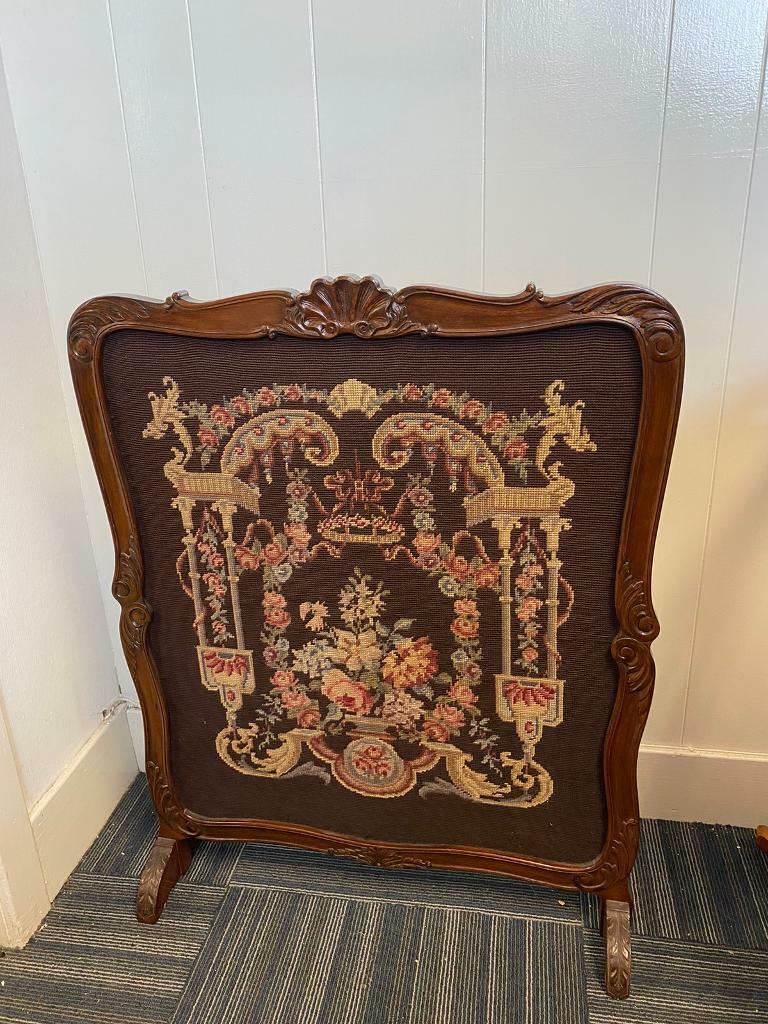 Antique carved tapestry fire screen in Kirkintilloch, Glasgow Gumtree