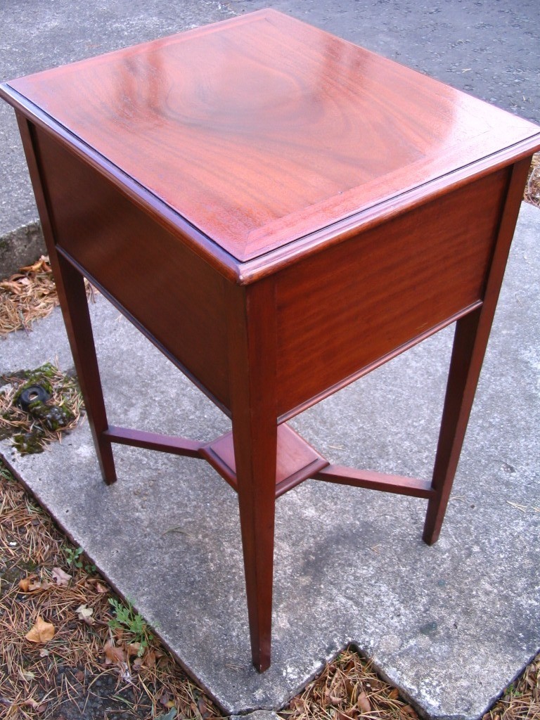 Bedside Table Laptop Desk C 1910 Vintage Sewing Cabinet Storage