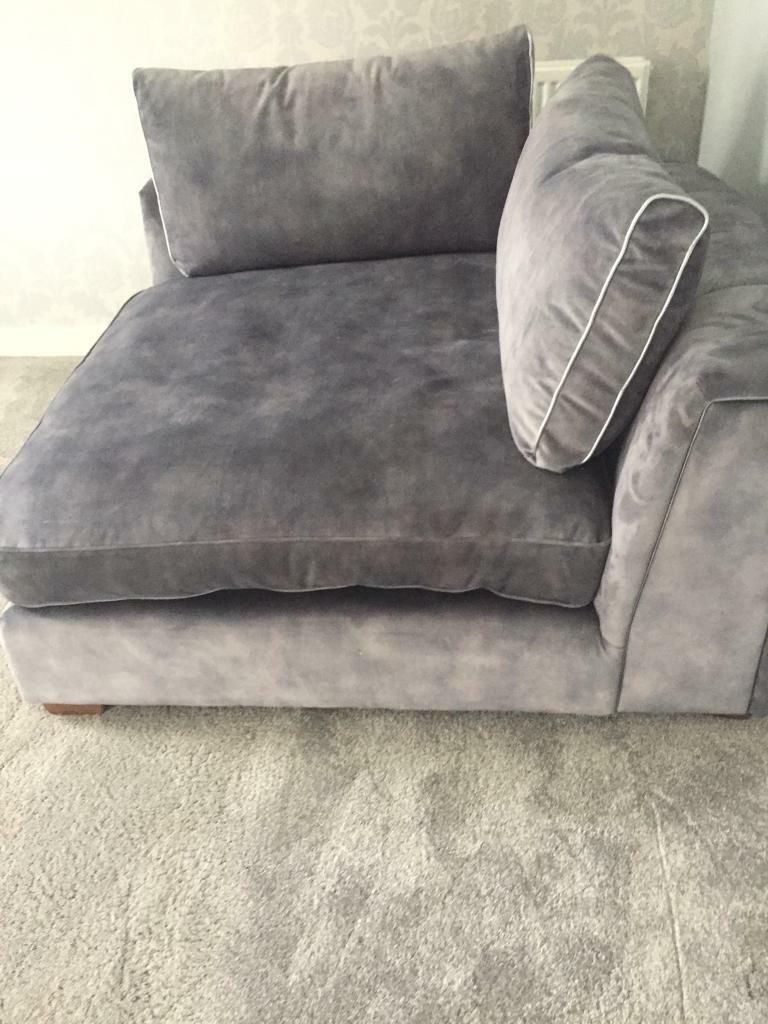 Emperor Lucerne silver mix corner sofa chair (sofology) in Dartford