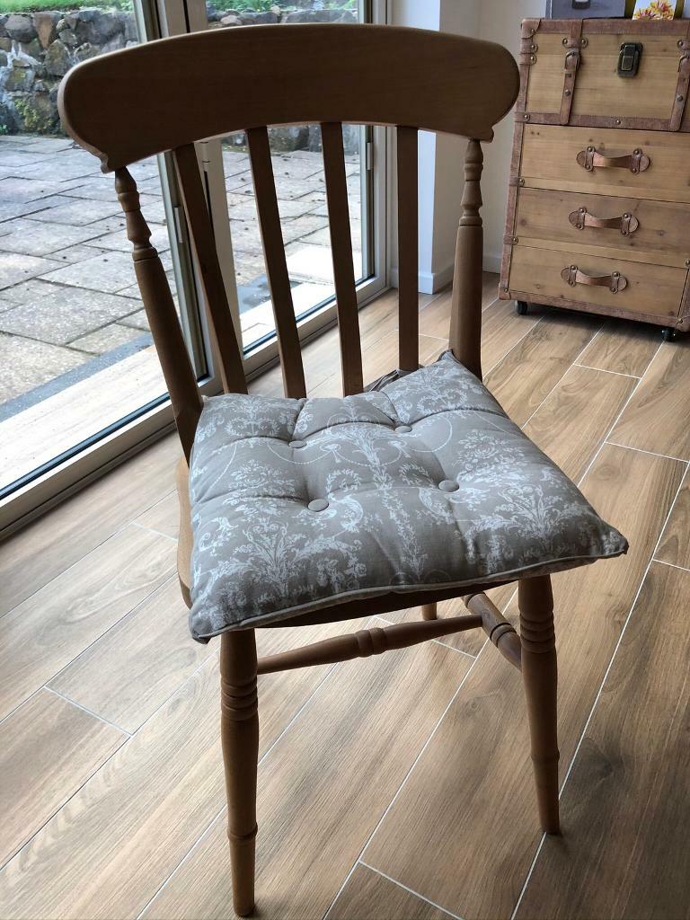 Set of 4 dining chairs with Laura Ashley cushions in Dunstable