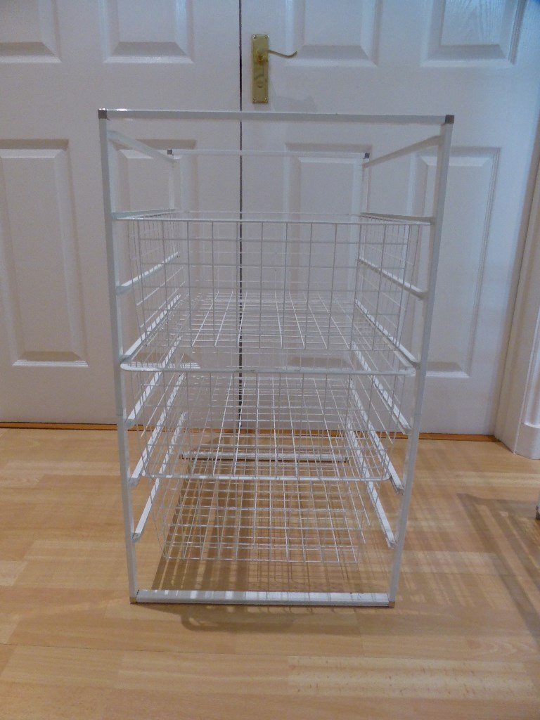 White 7 Runner Wire Basket Drawer System In Bradley Stoke Bristol