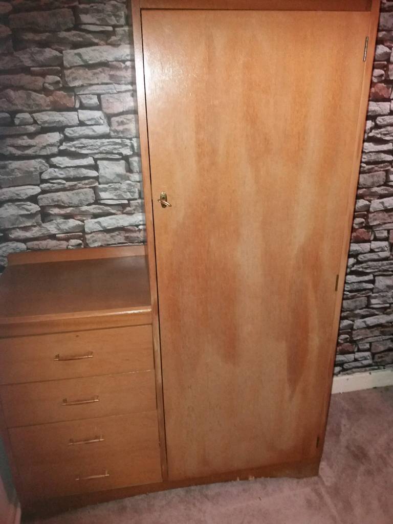 Vintage Wardrobe With Attached Chest Of Drawers In Exeter Devon