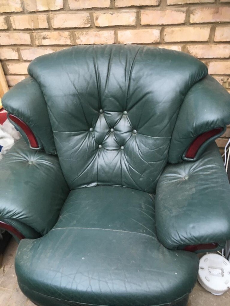 Green recliner green leather chair in Greenford, London Gumtree