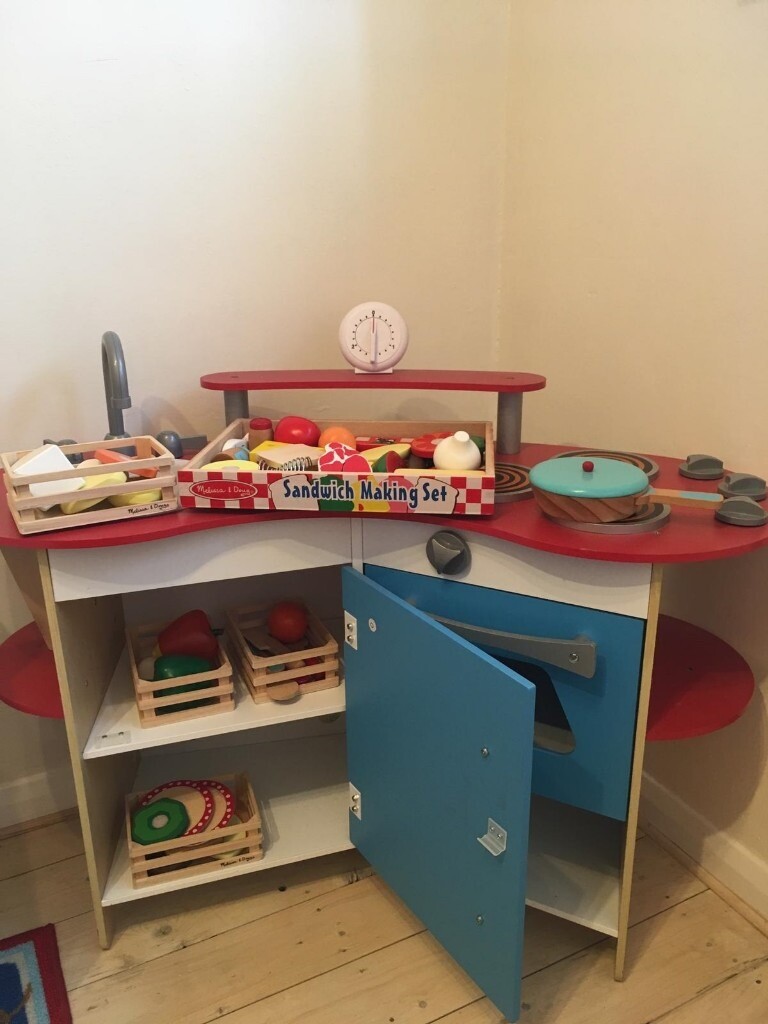 Melissa and Doug Kitchen including Sandwich Set, Play Foods and
