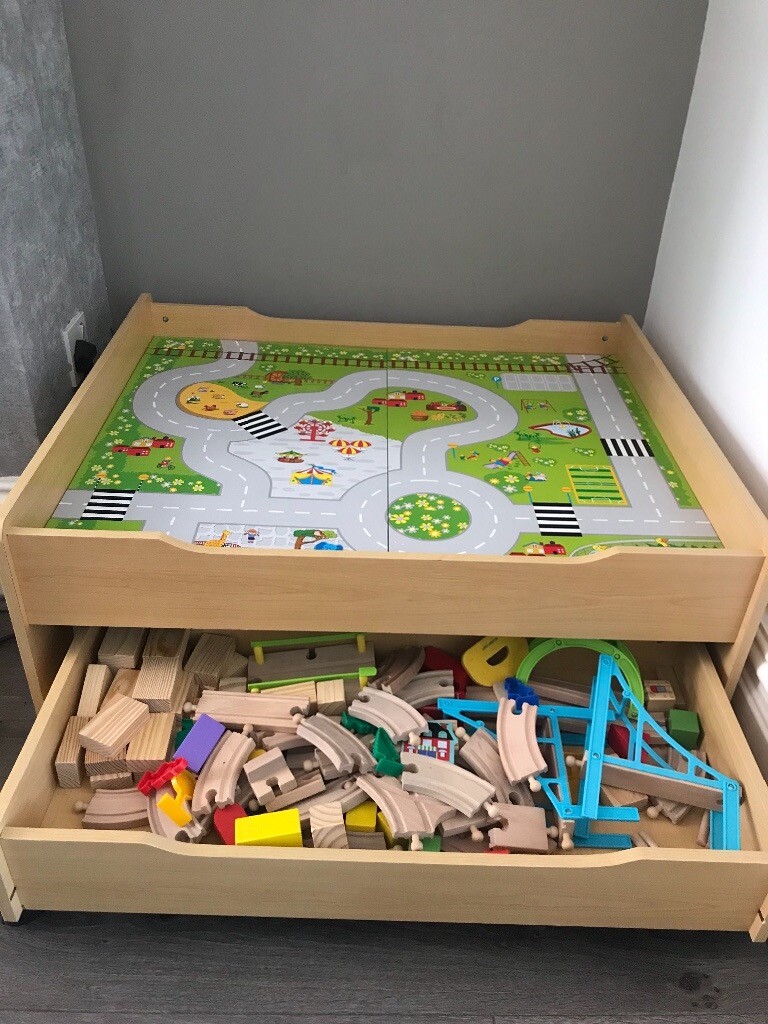 Kids Train Table With Drawer Reversible Top In Liverpool