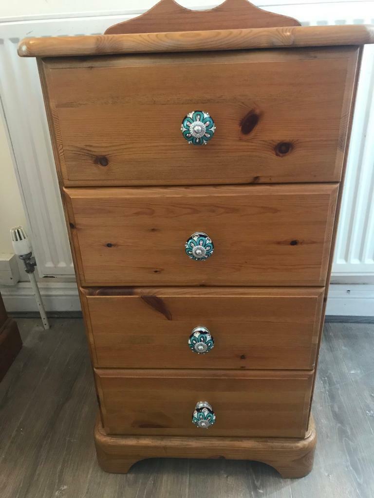 Tall Pine Bedside Table/Drawers/Cupboard in Keynsham, Bristol Gumtree