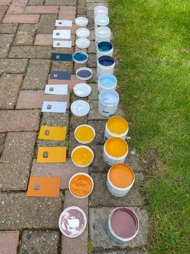Valspar paint sample pots various colours in Fleet, Hampshire Gumtree